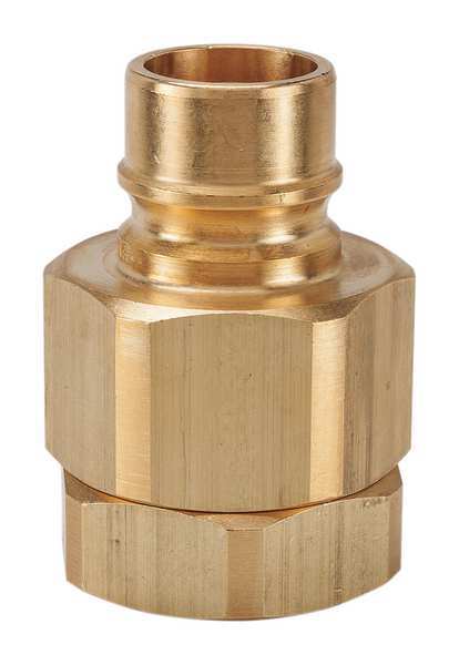 Hydraulic Quick Connect Hose Coupling, Brass Body, Ball Lock, 1/4