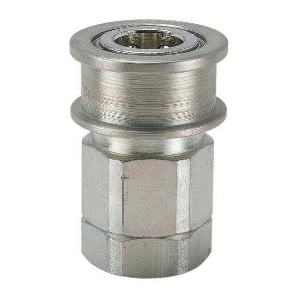 Hydraulic Quick Connect Hose Coupling, Steel Body, Ball Lock, 3/8
