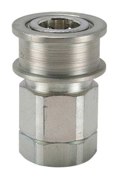 Hydraulic Quick Connect Hose Coupling, Steel Body, Ball Lock, 1/4