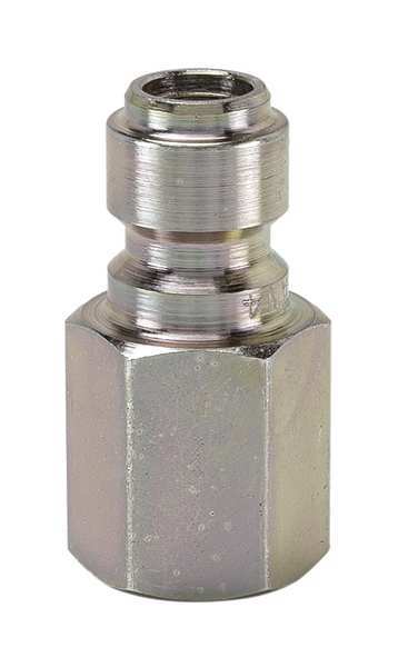 Hydraulic Quick Connect Hose Coupling, Steel Body, Ball Lock, 1/4