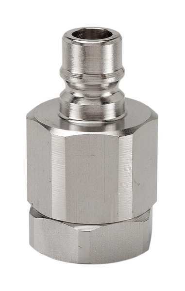Hydraulic Quick Connect Hose Coupling, 316 Stainless Steel Body, Push-to-Connect Lock