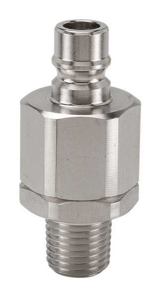 Hydraulic Quick Connect Hose Coupling, 316 Stainless Steel Body, Ball Lock, 1/4