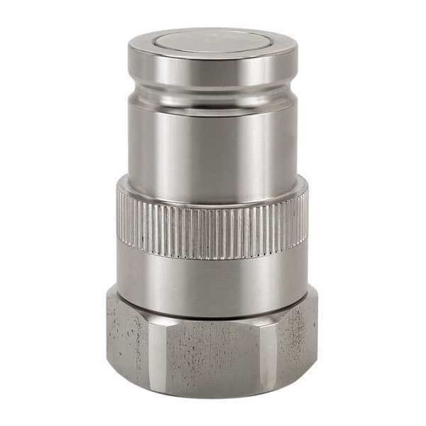 Hydraulic Quick Connect Hose Coupling, 316 Stainless Steel Body, Ball Lock, 1-1/16