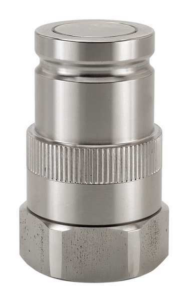 Hydraulic Quick Connect Hose Coupling, 316 Stainless Steel Body, Ball Lock, 1-5/8