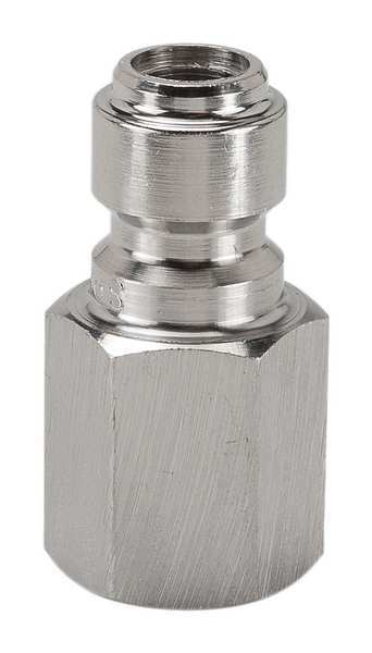 Hydraulic Quick Connect Hose Coupling, 316 Stainless Steel Body, Ball Lock, 3/4