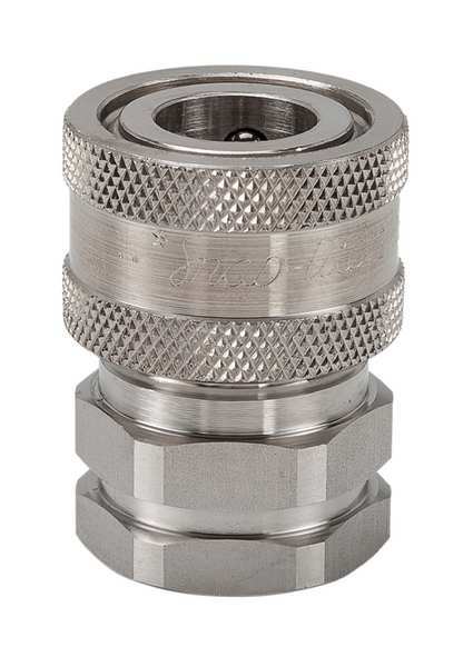 Hydraulic Quick Connect Hose Coupling, 316 Stainless Steel Body, Sleeve Lock, H Series