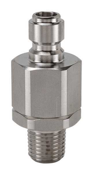 Hydraulic Quick Connect Hose Coupling, 316 Stainless Steel Body, Ball Lock, 1/4