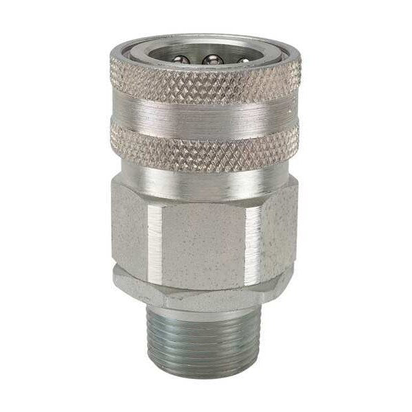 Hydraulic Quick Connect Hose Coupling, Steel Body, Sleeve Lock, 1
