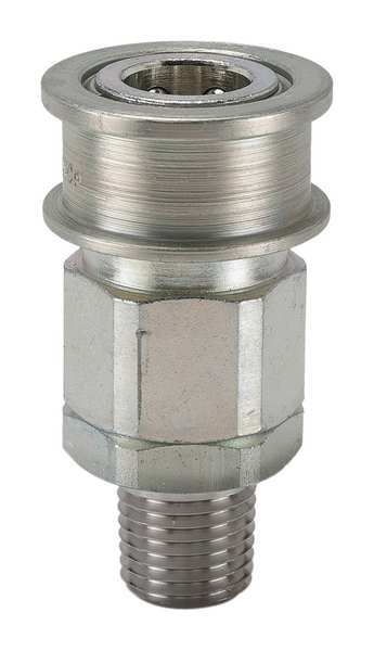 Hydraulic Quick Connect Hose Coupling, Steel Body, Sleeve Lock, 1/2