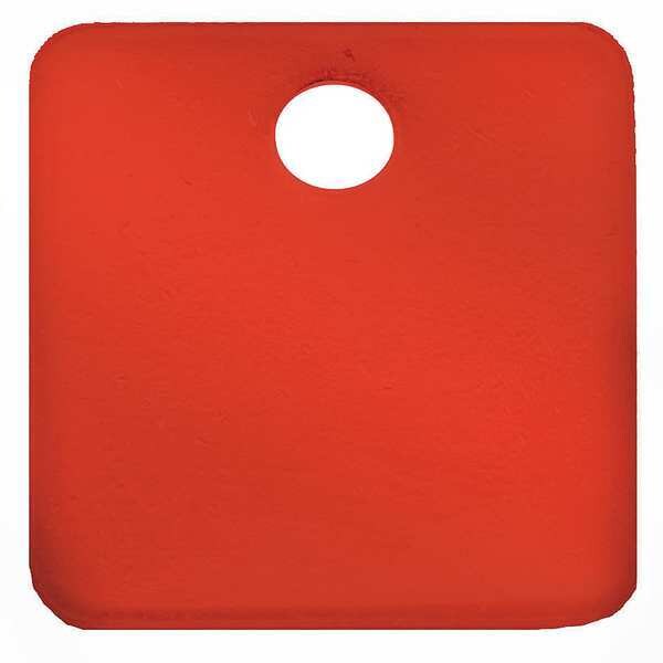 Blank Tag, Square, Red, PK5