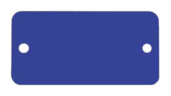 Blank Tag, Rectangle, Blue, PK5