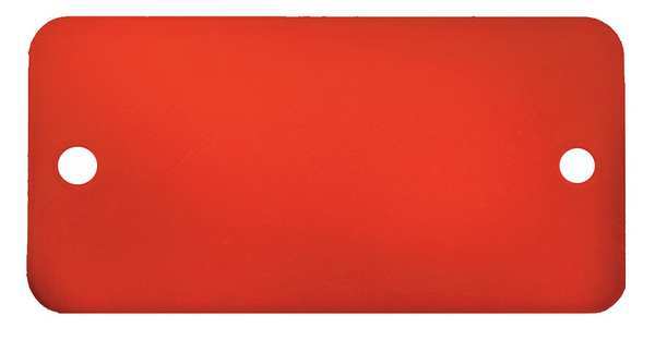 Blank Tag, Rectangle, Red, PK5