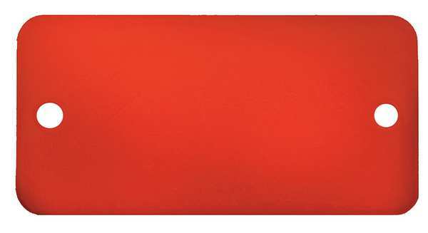 Blank Tag, Rectangle, Red, PK5