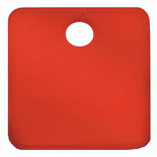 Blank Tag, Square, Red, PK5