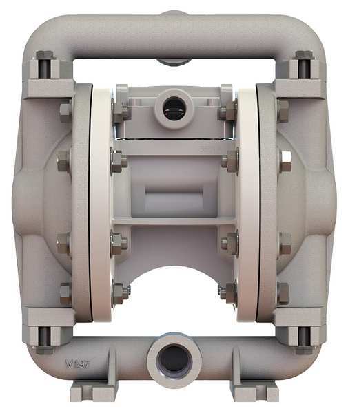 Double Diaphragm Pump, Aluminum, Air Operated, PTFE, 12 GPM