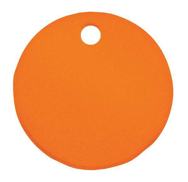 Blank Tag, Round, Orange, PK5