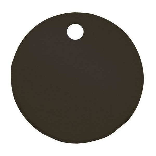 Blank Tag, Round, Black, PK5