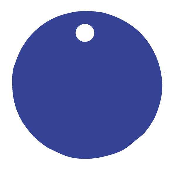 Blank Tag, Round, Blue, PK5
