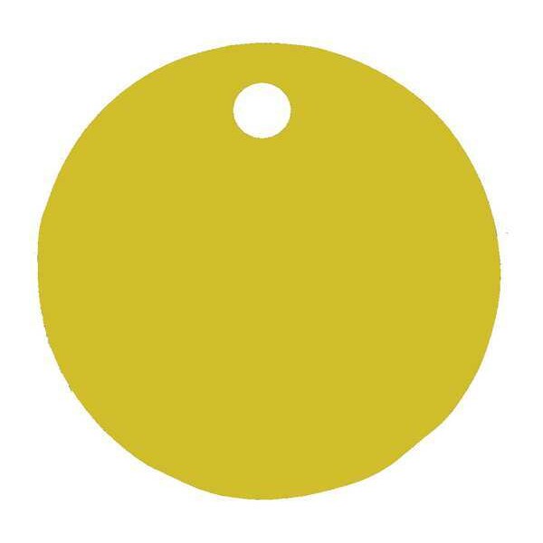 Blank Tag, Round, Gold, PK5