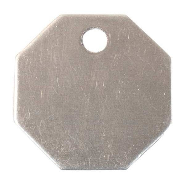 Blank Tag, Octagon, Steel, PK10