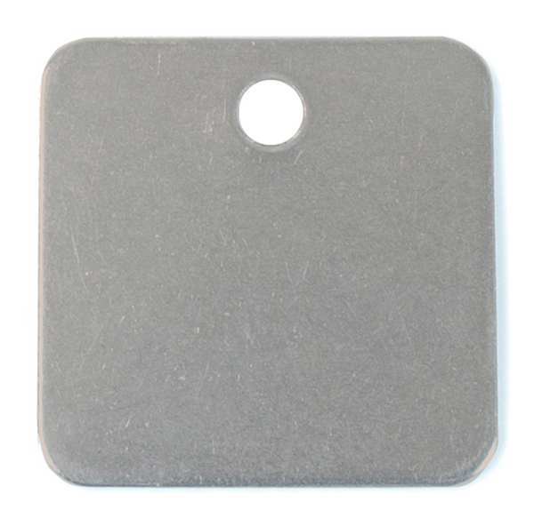 Blank Tag, Square, Steel, PK25