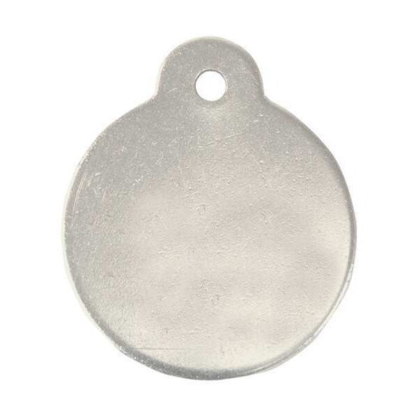 Blank Tag, Round, Steel, PK10