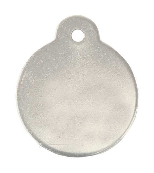 Blank Tag, Round, Steel, PK10