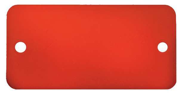 Blank Tag, Rectangle, Red, PK5