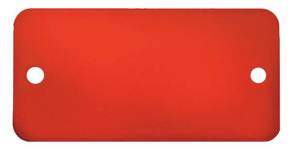 Blank Tag, Rectangle, Red, PK5