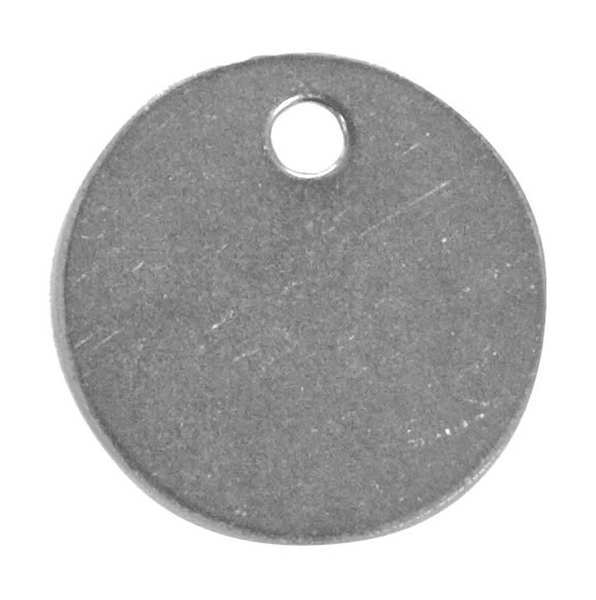 Blank Tag, Round, Steel, PK25
