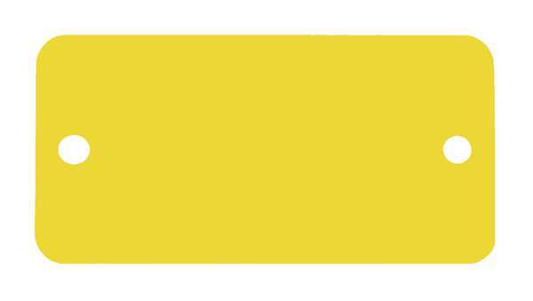 Blank Tag, Rectangle, Yellow, PK5