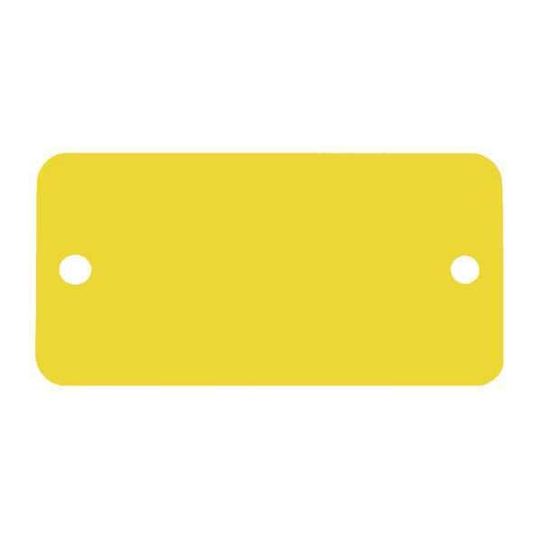 Blank Tag, Rectangle, Yellow, PK5