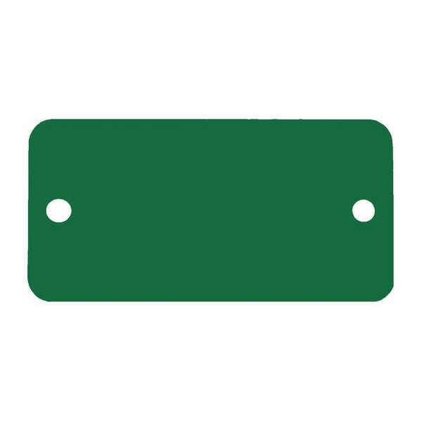 Blank Tag, Rectangle, Green, PK5