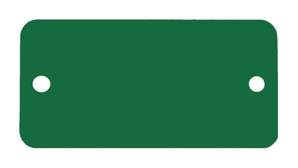 Blank Tag, Rectangle, Green, PK5