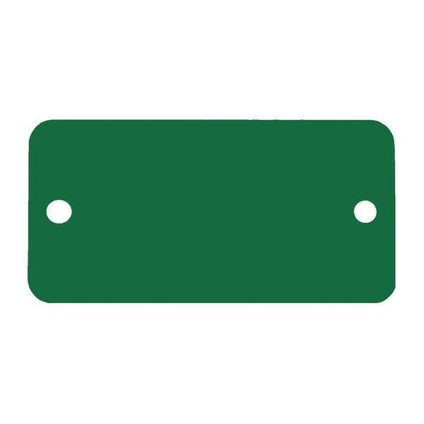 Blank Tag, Rectangle, Green, PK5