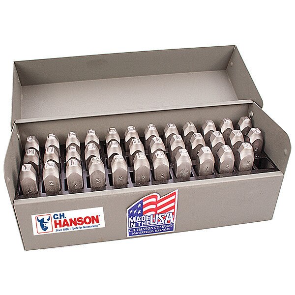 Steel Stamps Set, 3/8 in., 36 pcs.