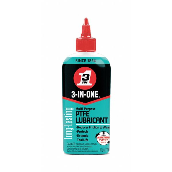 PtFE Lubricant, -50 to 500F, 4 Oz.