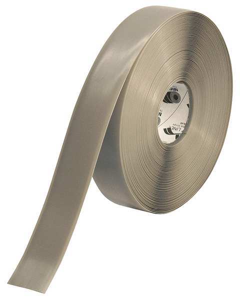 Industrial Floor Tape, Roll, Gray, Vinyl