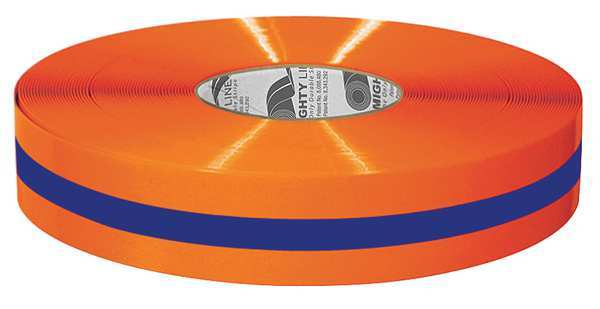 Ind Floor Tape, Roll, Orange/Blue, Vinyl