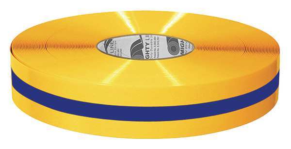 Ind Floor Tape, Roll, Yellow/Blue, Vinyl