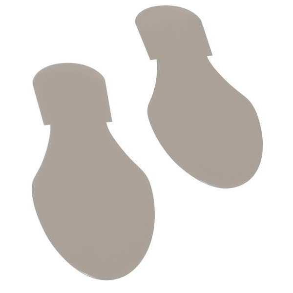 Ind Floor Tape Markers, Foot, Gray, PK50