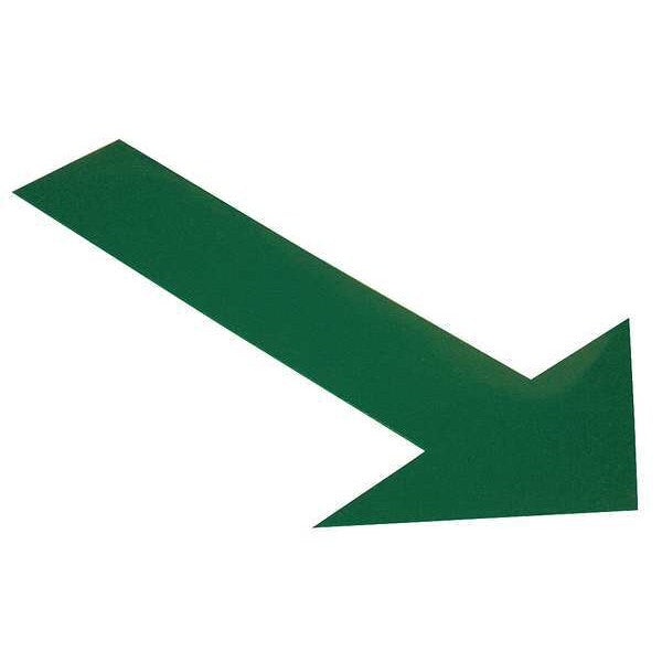 Ind Floor Tape Markers, Arrow, Green, PK50