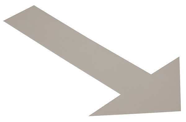 Ind Floor Tape Markers, Arrow, Gray, PK50