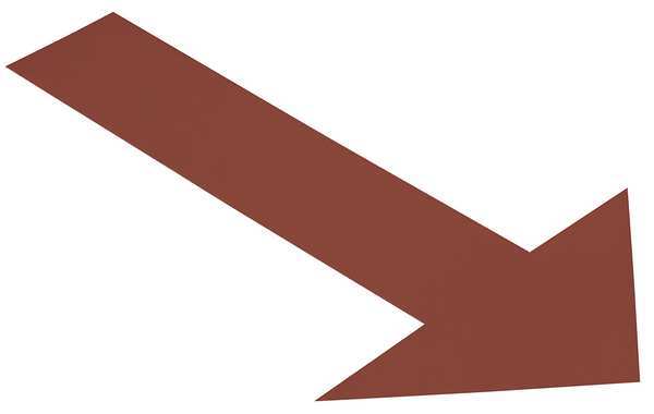 Ind Floor Tape Markers, Arrow, Brown, PK50