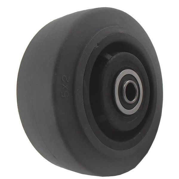 Caster Wheel, Gray, 75 Shore A, 1/2 in Bore