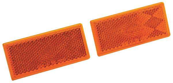 Reflector, Amber, Rectangle, PK2