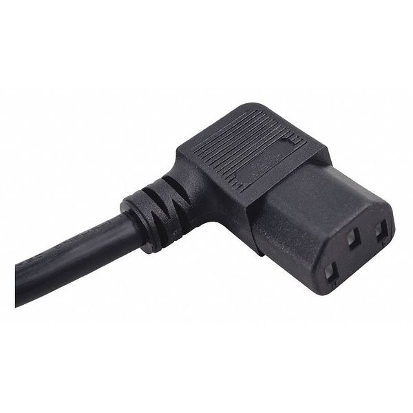 PC Power Cord, 5-15P, IEC C13, 6 ft., Blk, 13A