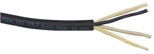 12 AWG 2 Conductor Portable Cord 600V 50 ft. BK