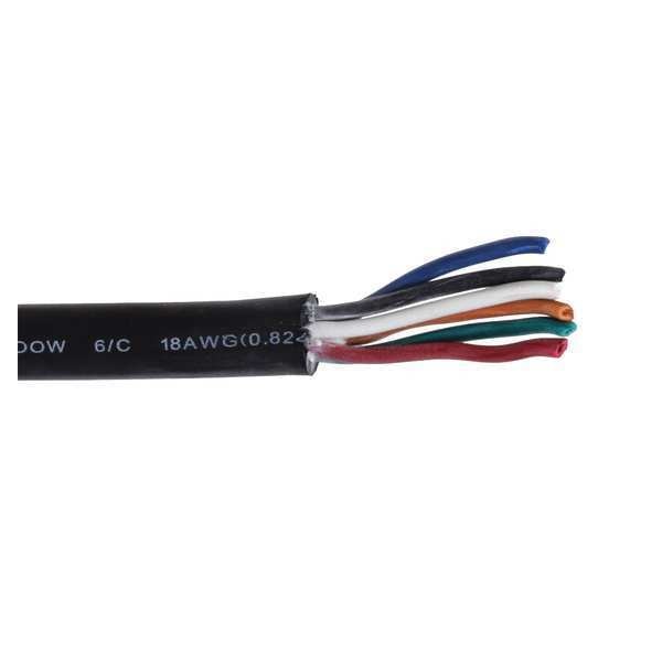 18 AWG 6 Conductor Portable Cord 600V 25 ft. BK