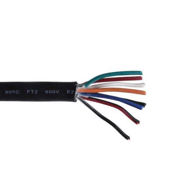 18 AWG 8 Conductor Portable Cord 600V 25 ft. BK